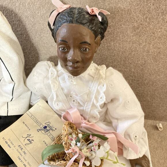 Vtg Daddy’s Long Legs Dolls SET of 4 Family Lot Slats Nettie Katy Micah lot - Picture 8 of 16